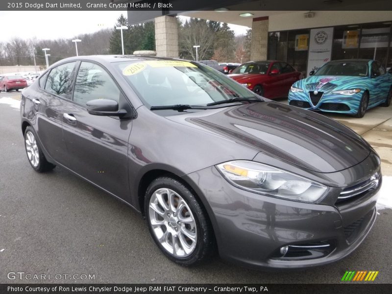 Granite Crystal Metallic / Black 2015 Dodge Dart Limited