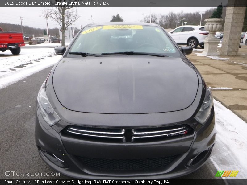 Granite Crystal Metallic / Black 2015 Dodge Dart Limited