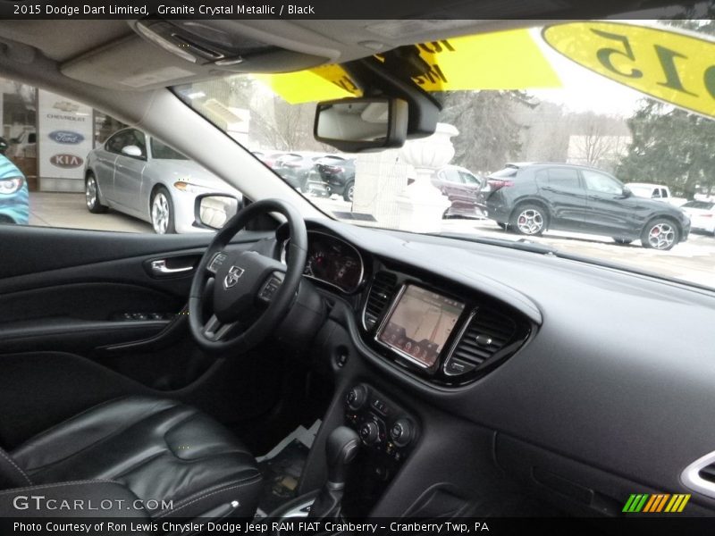 Granite Crystal Metallic / Black 2015 Dodge Dart Limited