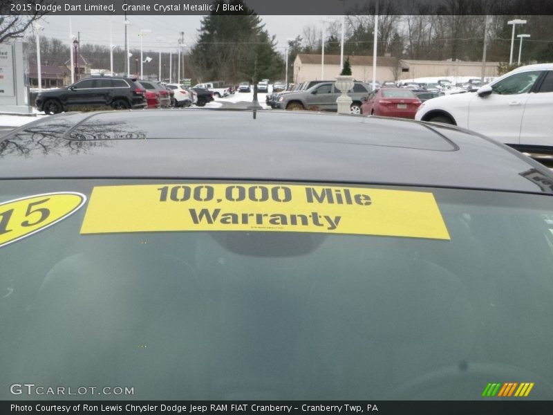 Granite Crystal Metallic / Black 2015 Dodge Dart Limited