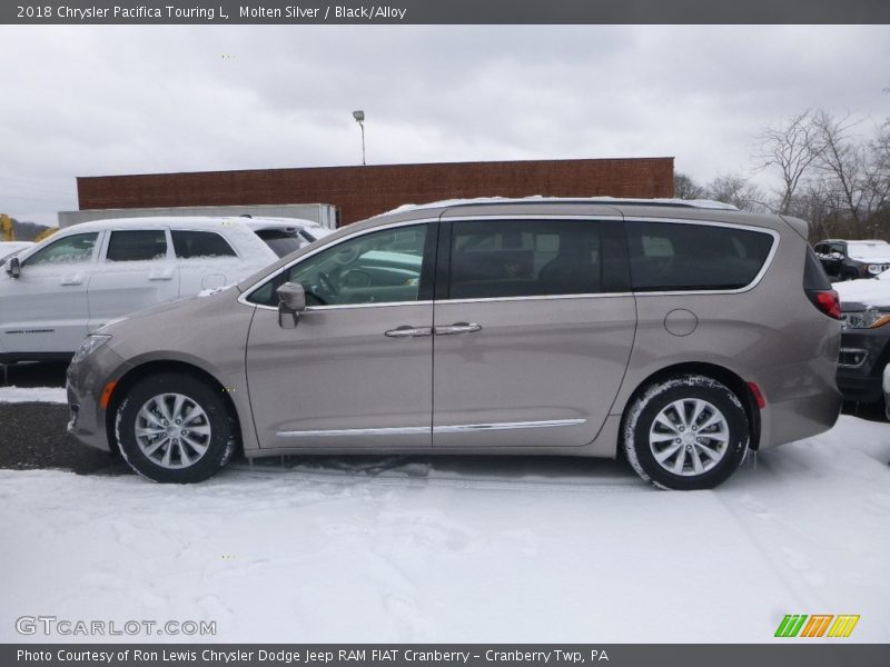 Molten Silver / Black/Alloy 2018 Chrysler Pacifica Touring L