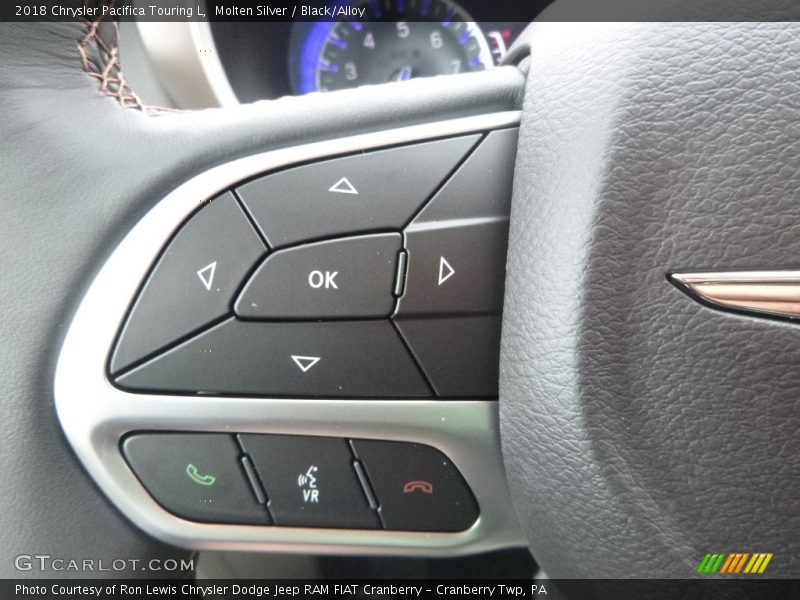 Molten Silver / Black/Alloy 2018 Chrysler Pacifica Touring L