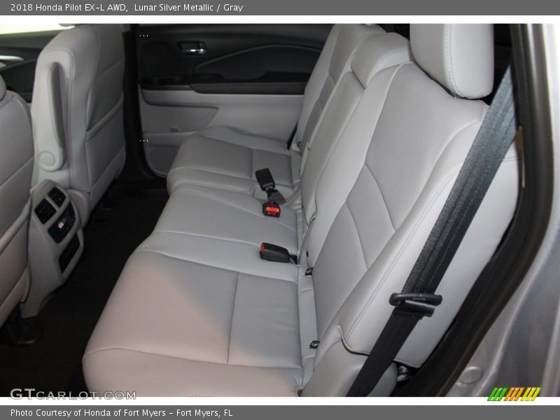 Lunar Silver Metallic / Gray 2018 Honda Pilot EX-L AWD