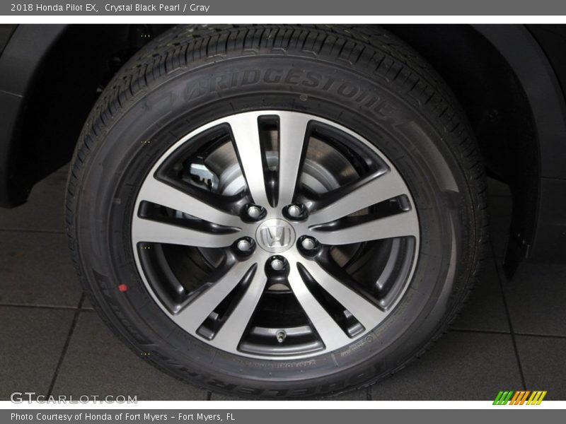 Crystal Black Pearl / Gray 2018 Honda Pilot EX