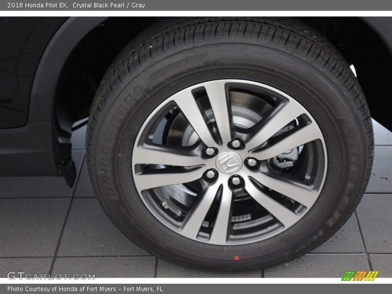 Crystal Black Pearl / Gray 2018 Honda Pilot EX