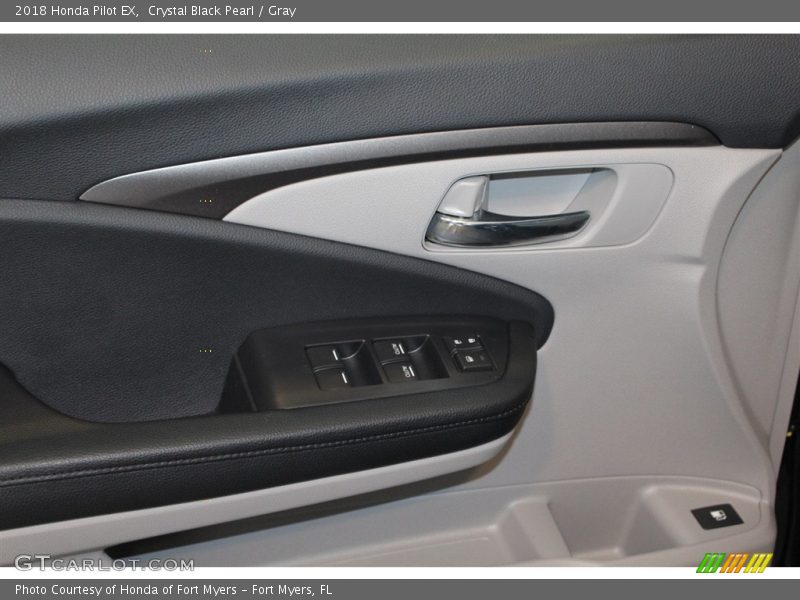 Crystal Black Pearl / Gray 2018 Honda Pilot EX