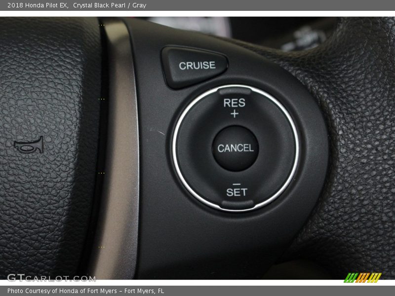 Crystal Black Pearl / Gray 2018 Honda Pilot EX