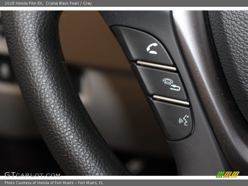 Crystal Black Pearl / Gray 2018 Honda Pilot EX