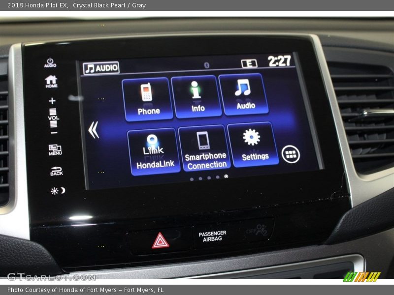 Crystal Black Pearl / Gray 2018 Honda Pilot EX