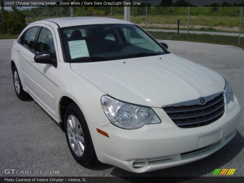 Stone White / Dark Slate Gray/Light Slate Gray 2007 Chrysler Sebring Sedan