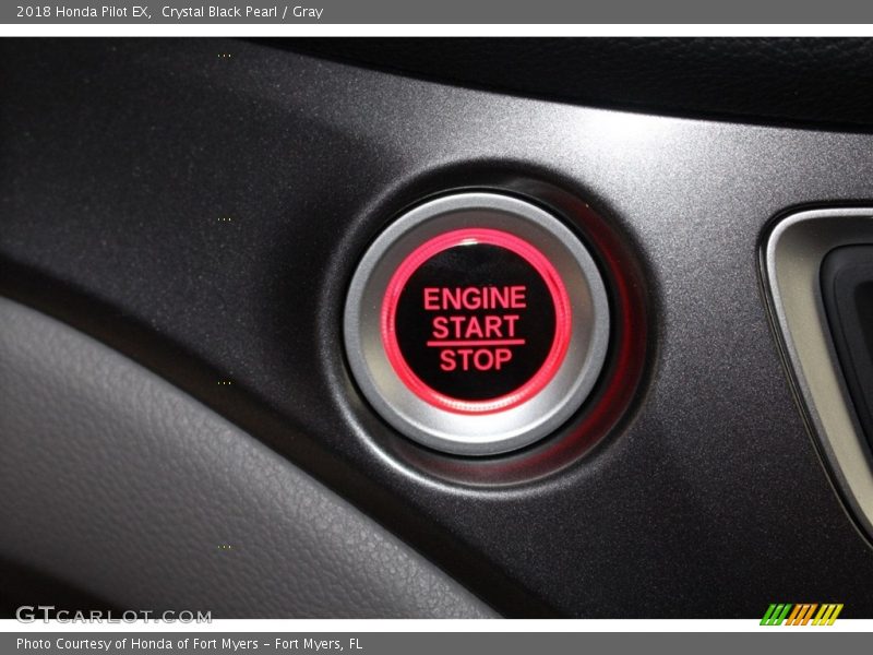 Crystal Black Pearl / Gray 2018 Honda Pilot EX
