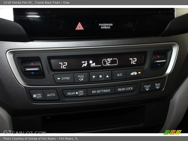 Crystal Black Pearl / Gray 2018 Honda Pilot EX