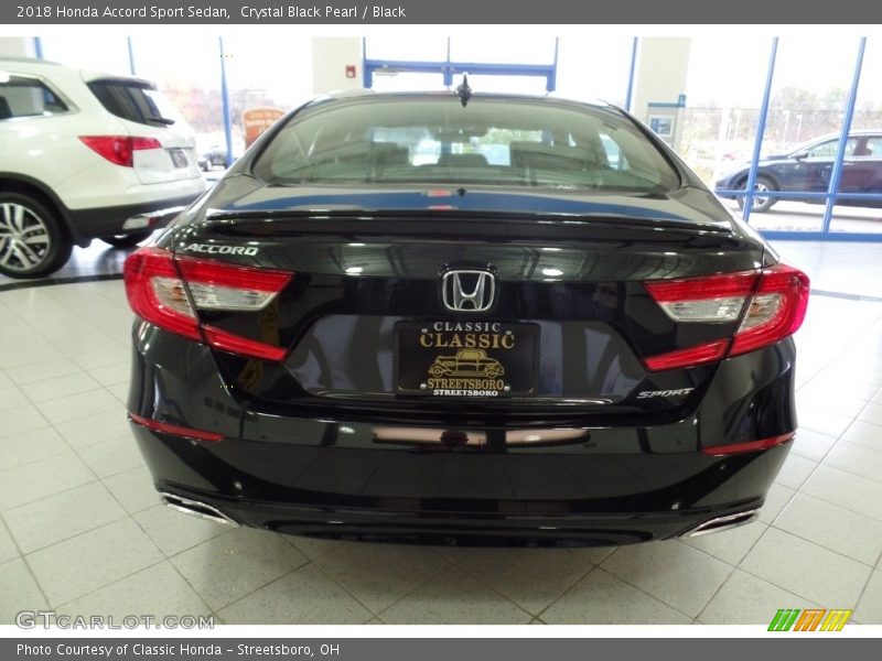 Crystal Black Pearl / Black 2018 Honda Accord Sport Sedan