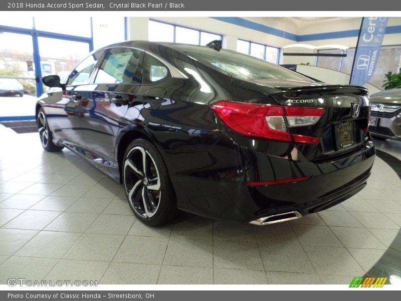 Crystal Black Pearl / Black 2018 Honda Accord Sport Sedan