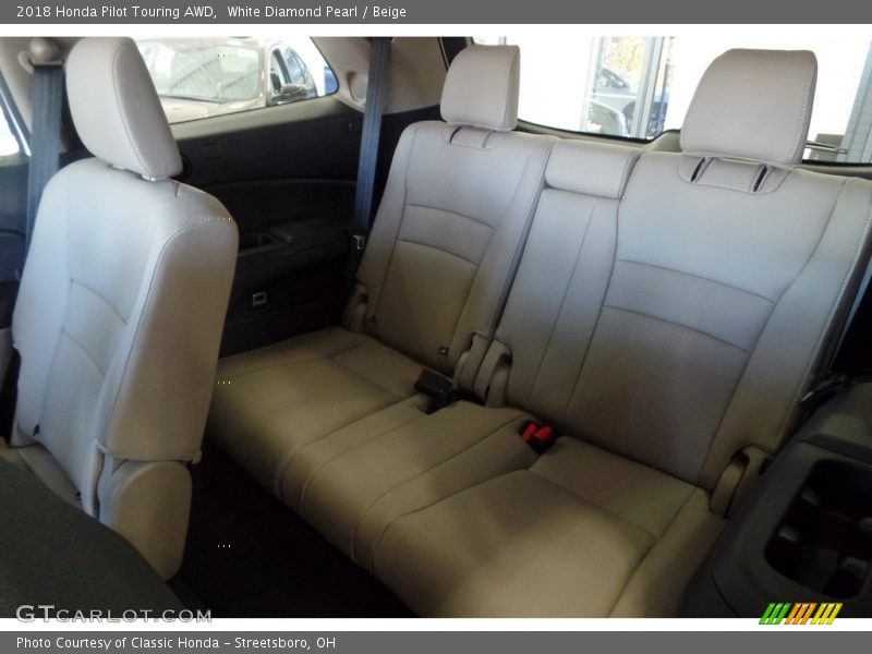 White Diamond Pearl / Beige 2018 Honda Pilot Touring AWD