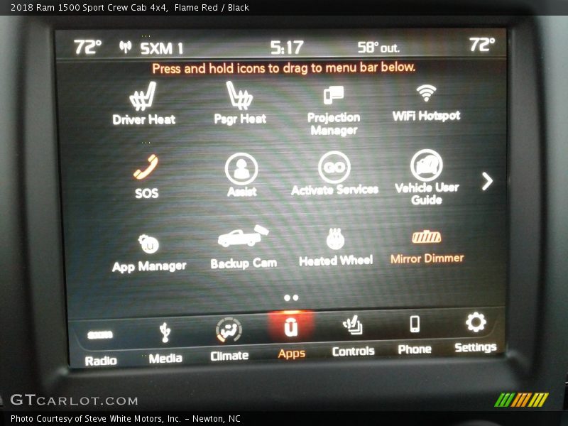 Flame Red / Black 2018 Ram 1500 Sport Crew Cab 4x4