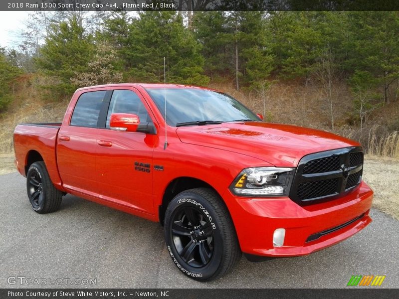 Flame Red / Black 2018 Ram 1500 Sport Crew Cab 4x4