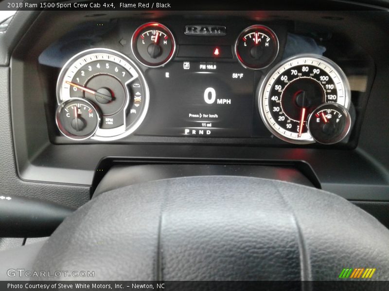 Flame Red / Black 2018 Ram 1500 Sport Crew Cab 4x4