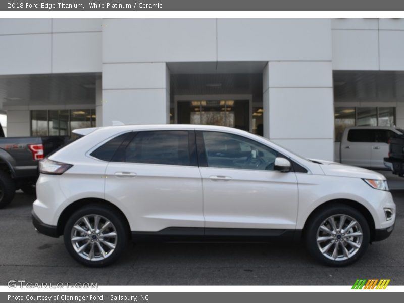 White Platinum / Ceramic 2018 Ford Edge Titanium