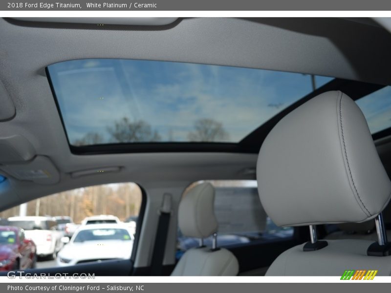 White Platinum / Ceramic 2018 Ford Edge Titanium