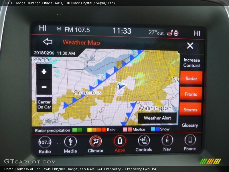 DB Black Crystal / Sepia/Black 2018 Dodge Durango Citadel AWD