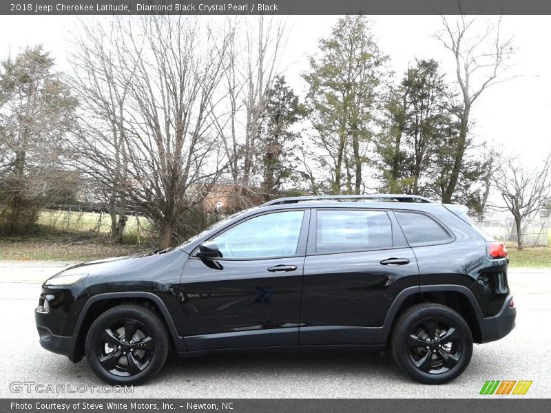 Diamond Black Crystal Pearl / Black 2018 Jeep Cherokee Latitude