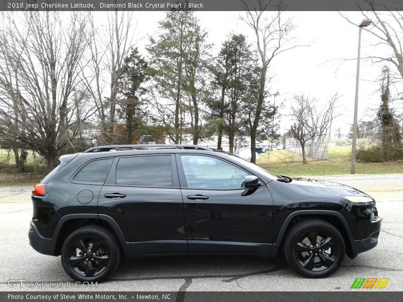 Diamond Black Crystal Pearl / Black 2018 Jeep Cherokee Latitude