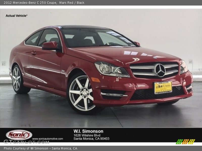 Mars Red / Black 2012 Mercedes-Benz C 250 Coupe