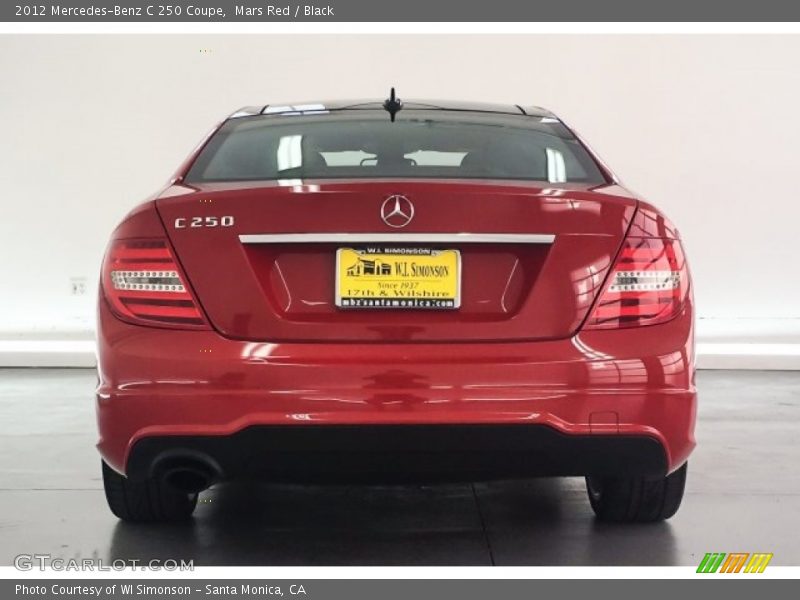 Mars Red / Black 2012 Mercedes-Benz C 250 Coupe