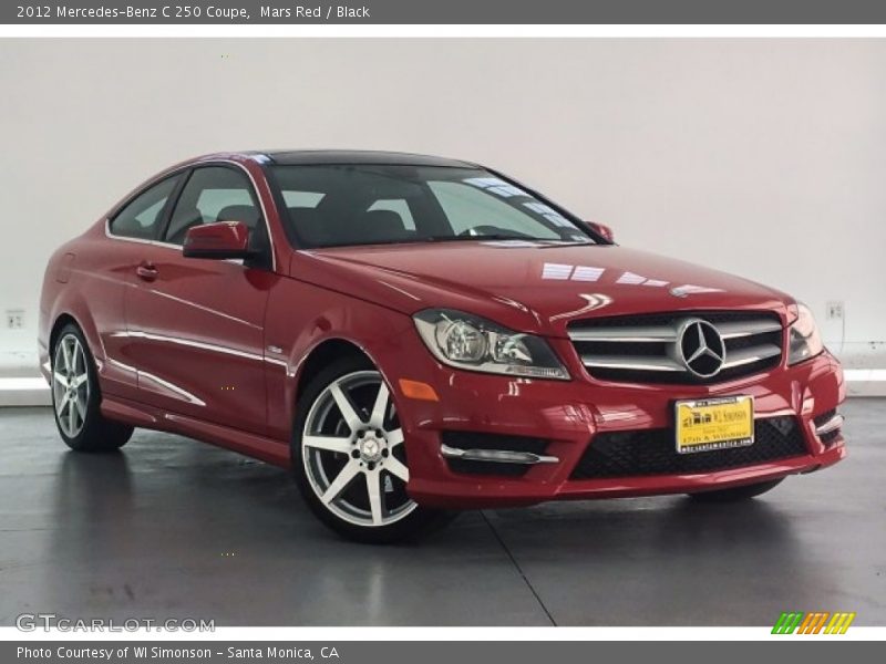 Mars Red / Black 2012 Mercedes-Benz C 250 Coupe