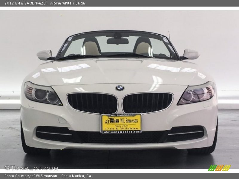 Alpine White / Beige 2012 BMW Z4 sDrive28i