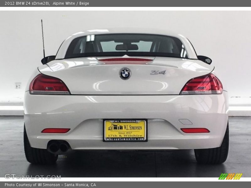 Alpine White / Beige 2012 BMW Z4 sDrive28i