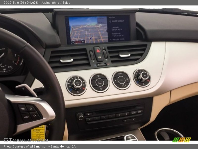 Alpine White / Beige 2012 BMW Z4 sDrive28i