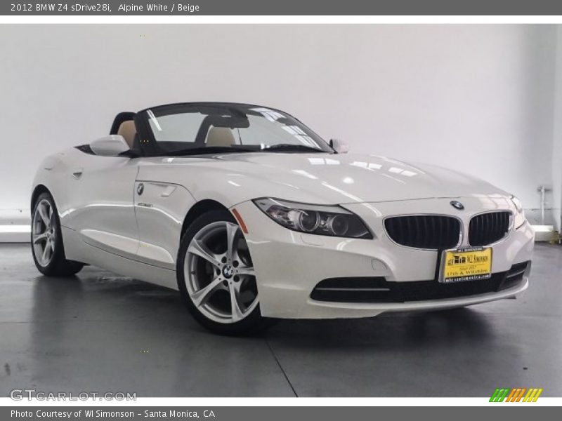 Alpine White / Beige 2012 BMW Z4 sDrive28i