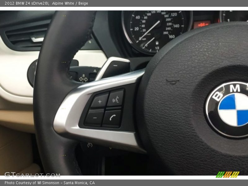 Alpine White / Beige 2012 BMW Z4 sDrive28i