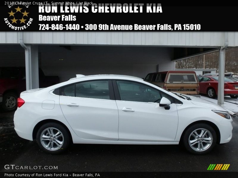 Summit White / Jet Black 2018 Chevrolet Cruze LT