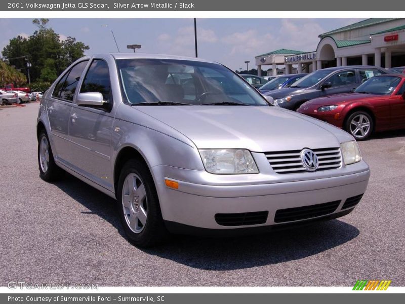 Silver Arrow Metallic / Black 2001 Volkswagen Jetta GLS Sedan