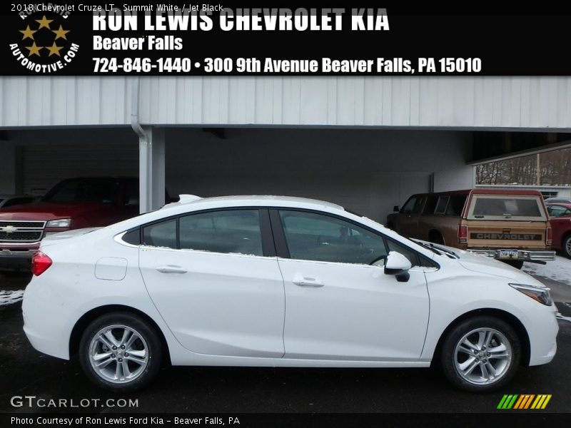 Summit White / Jet Black 2018 Chevrolet Cruze LT