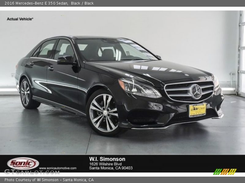 Black / Black 2016 Mercedes-Benz E 350 Sedan