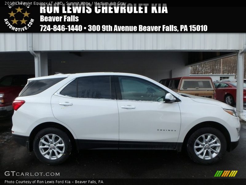 Summit White / Medium Ash Gray 2018 Chevrolet Equinox LT AWD