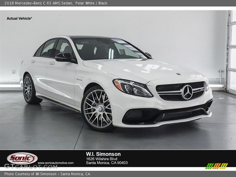Polar White / Black 2018 Mercedes-Benz C 63 AMG Sedan