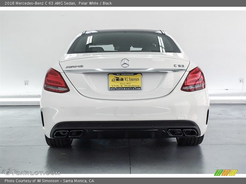 Polar White / Black 2018 Mercedes-Benz C 63 AMG Sedan