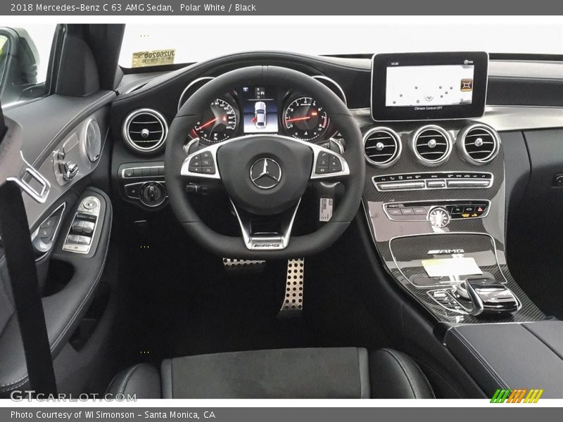 Polar White / Black 2018 Mercedes-Benz C 63 AMG Sedan
