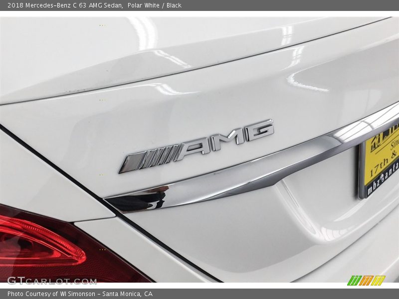 Polar White / Black 2018 Mercedes-Benz C 63 AMG Sedan
