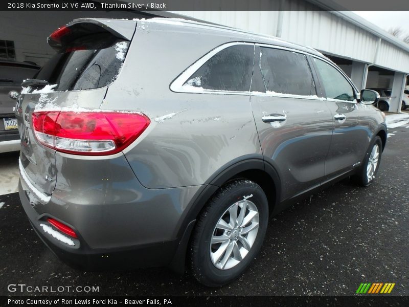 Titanium Silver / Black 2018 Kia Sorento LX V6 AWD