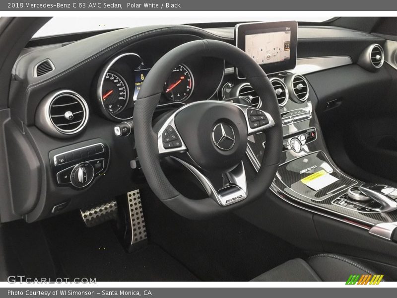 Polar White / Black 2018 Mercedes-Benz C 63 AMG Sedan