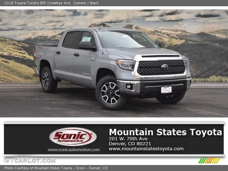 Cement / Black 2018 Toyota Tundra SR5 CrewMax 4x4