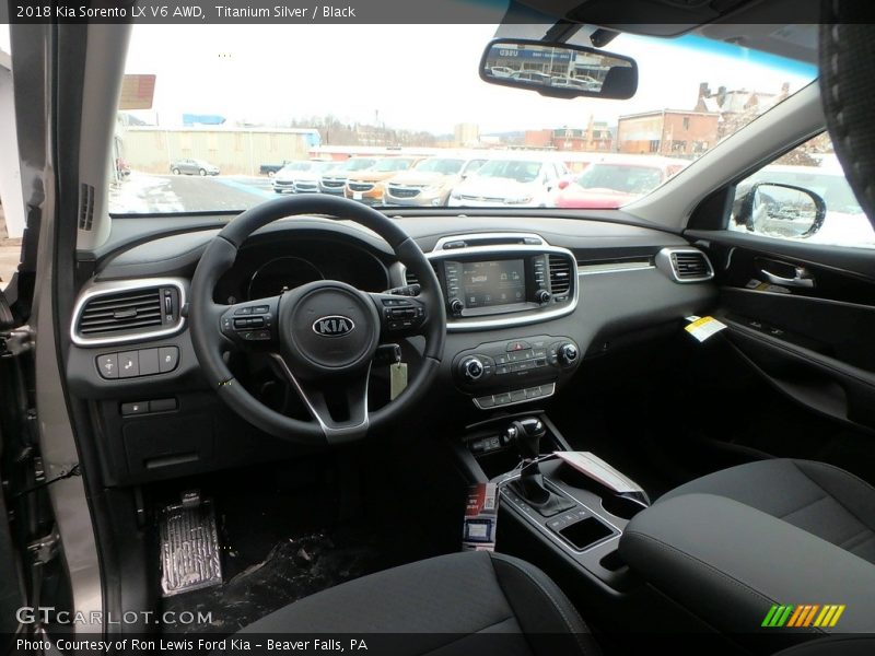 Titanium Silver / Black 2018 Kia Sorento LX V6 AWD