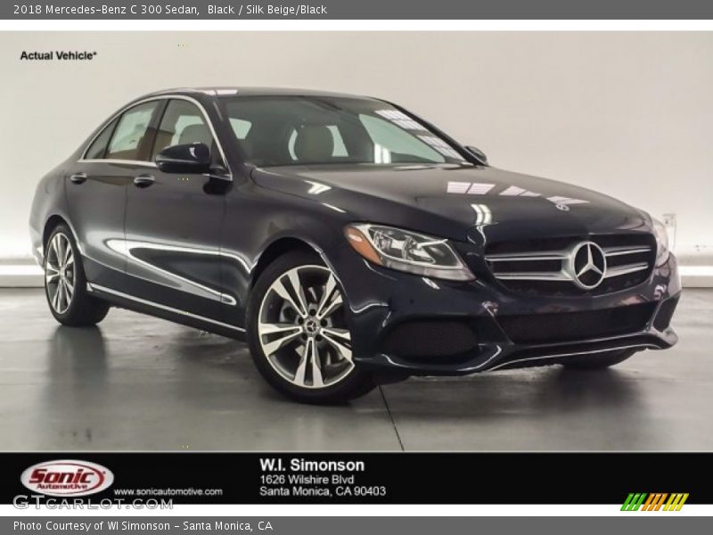 Black / Silk Beige/Black 2018 Mercedes-Benz C 300 Sedan