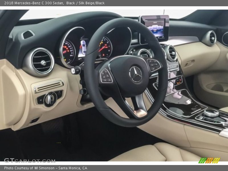 Black / Silk Beige/Black 2018 Mercedes-Benz C 300 Sedan